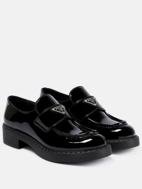 Logo patent leather loafers