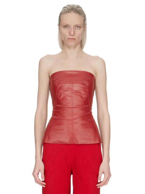Red Coated Denim Camisole