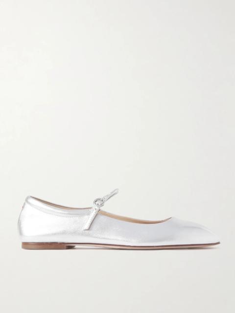 Uma leather Mary Jane flats Silver