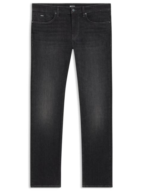 SLIM-FIT JEANS IN BLACK STRETCH DENIM