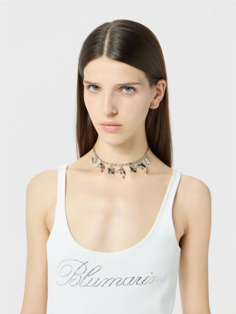 METAL CHOKER WITH CHARMS