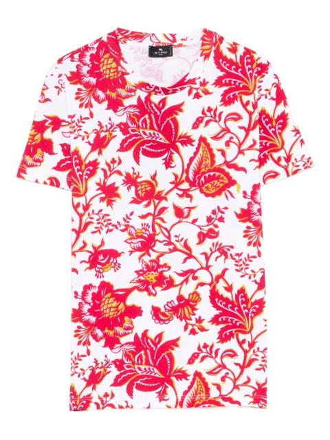 floral-print T-shirt