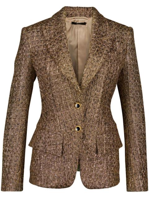 tweed single-breasted blazer