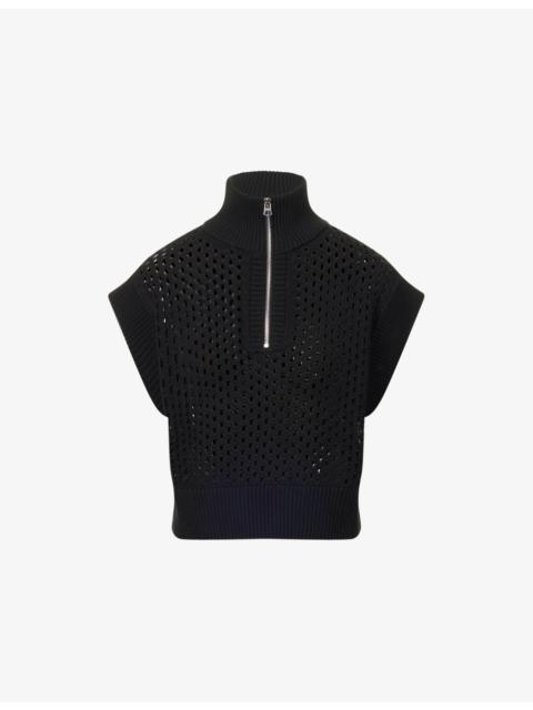 Gaines Half-Zip Cotton Vest