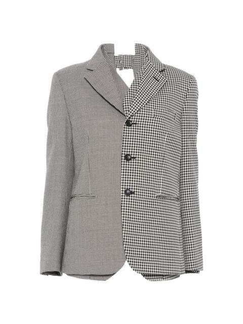 checked blazer