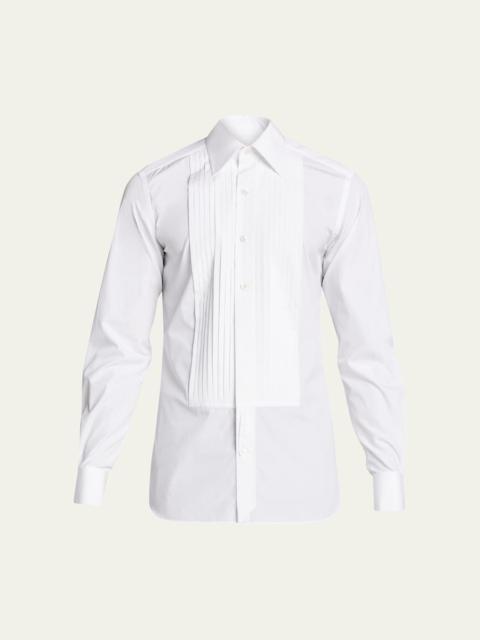 Men's Plisse Plastron Tuxedo Shirt