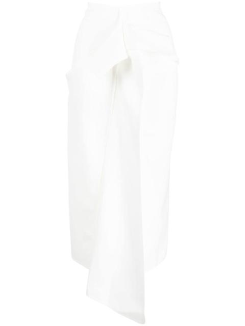 draped-detail skirt
