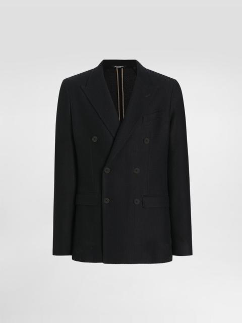Double-breasted taormina jersey jacket