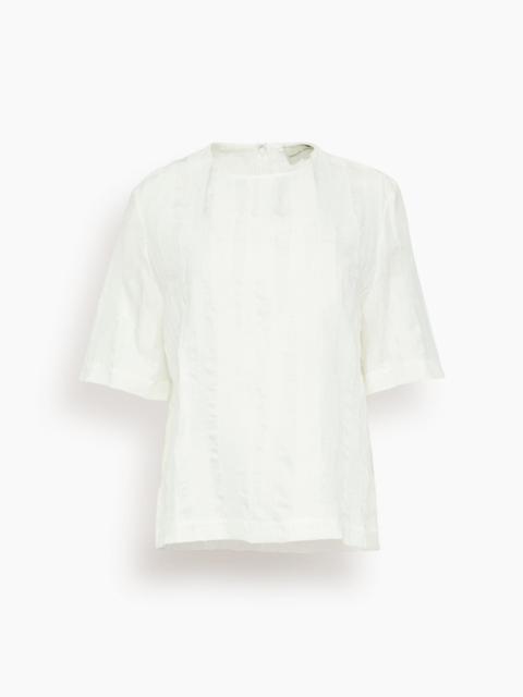 Toba Round Neck Blouse in Ivory