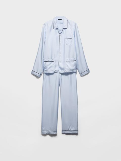 Silk twill pajamas