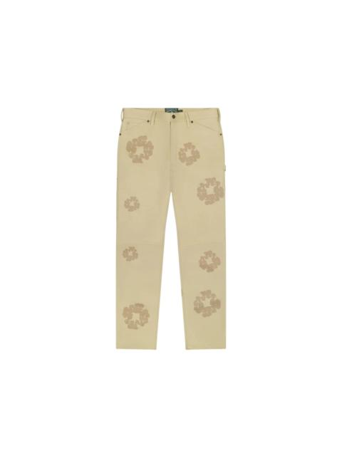 Denim Tears Cotton Wreath Leather Pants Beige