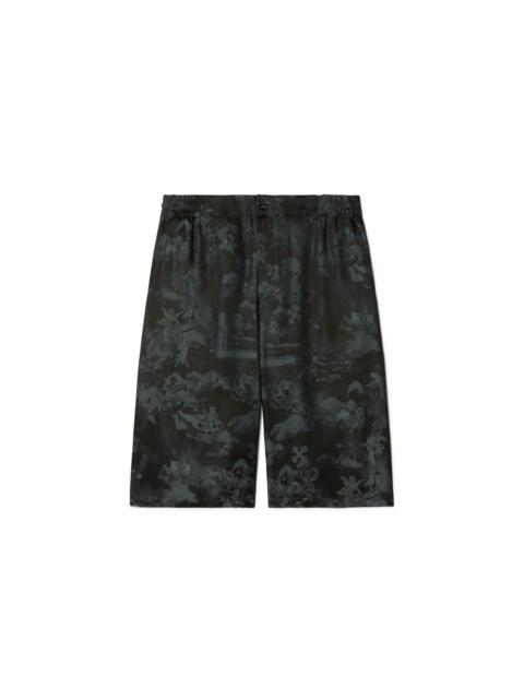 Black Jacquard Fresco Bowling Shorts