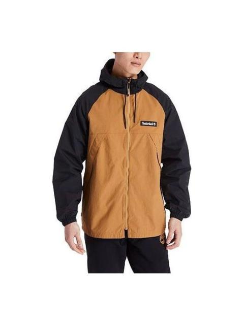 Timberland Windbreaker Full zip Jacket 'Brown Black' A2BV4-P56