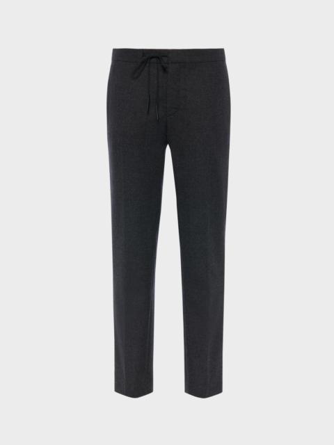 Drawstring wool trousers
