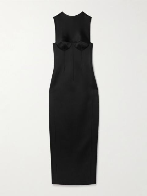 Shoshanna satin-crepe gown Black