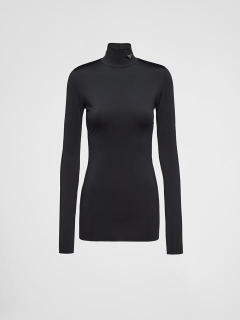 Jersey turtleneck top