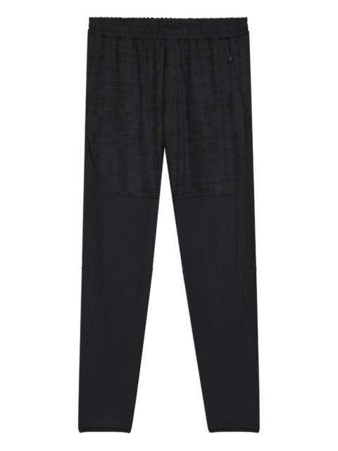 checkered-panel trousers