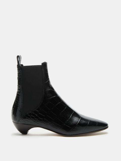 Allegra Chelsea / Coco Black Leather Croc Effect