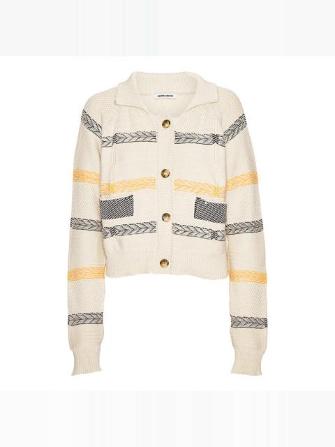 NEW STITCH CARDIGAN - BEIGE MIXED BLACK