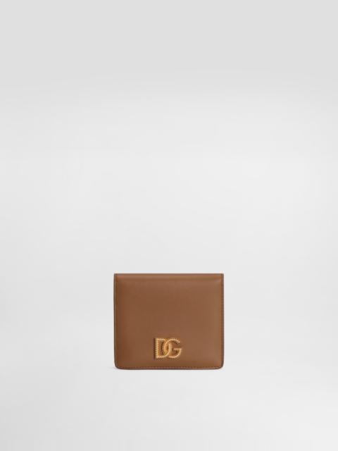 Calfskin wallet with DG logo