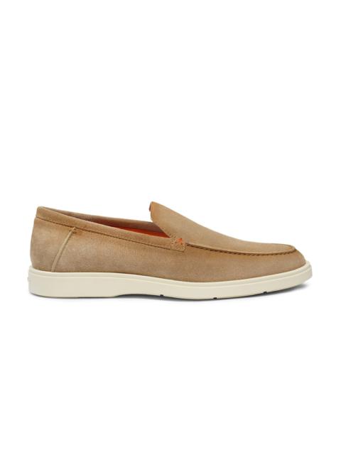 Men’s beige suede loafer