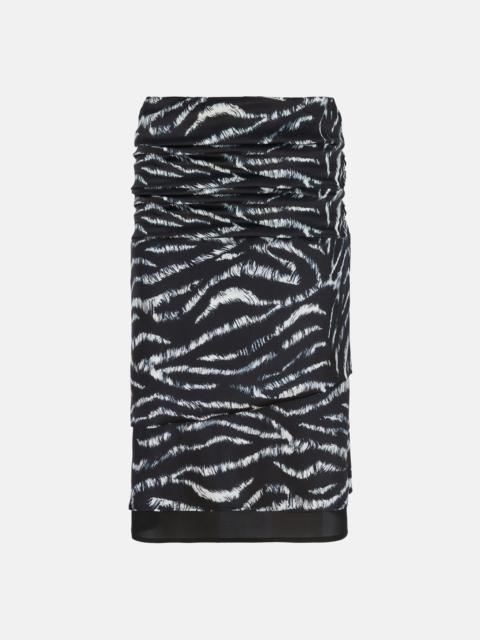 BLACK AND WHITE MIDI SKIRT