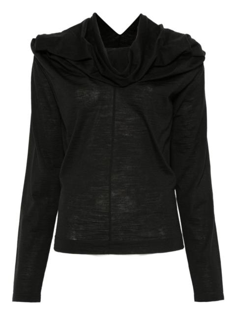 hooded long-sleeve jumper