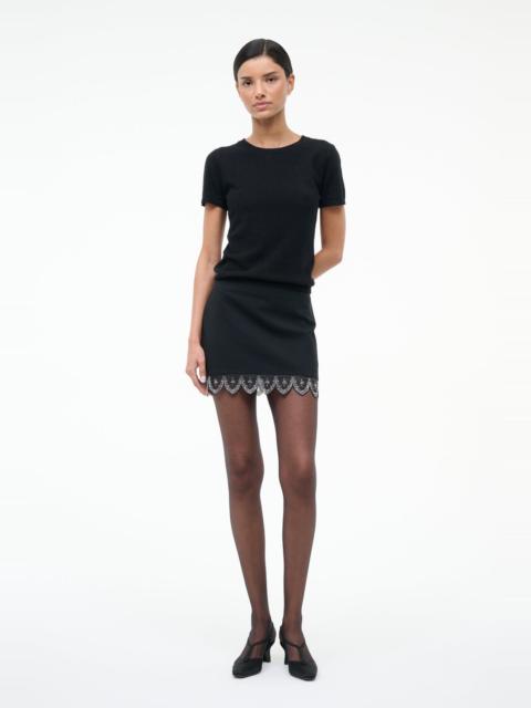 STAUD TIARA SKIRT BLACK