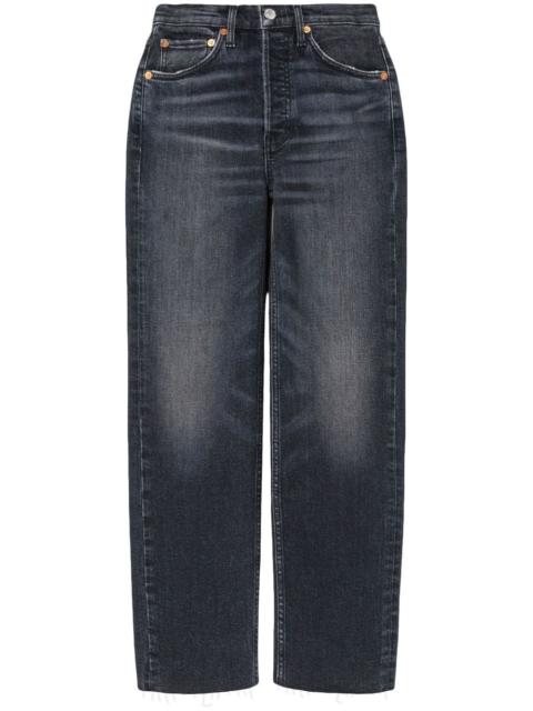 high-rise cropped jeans