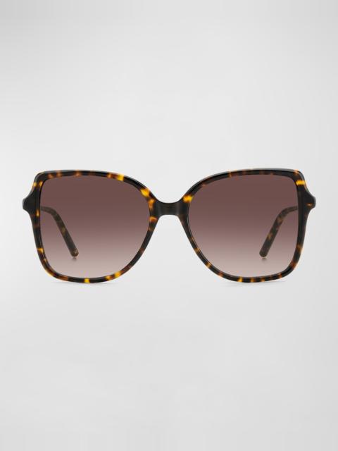 Embellished Acetate & Metal Butterfly Sunglasses