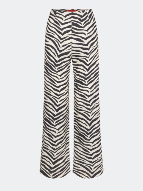 Pia Poplin Pant In Zebra Print
