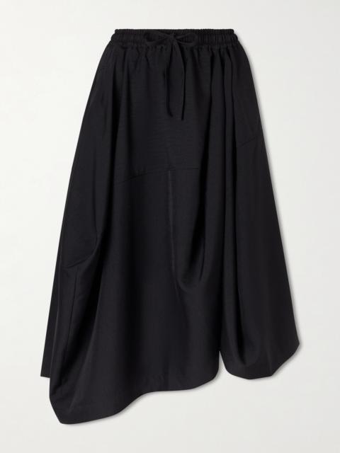 + Y-3 Ruched Recycled-shell Skirt