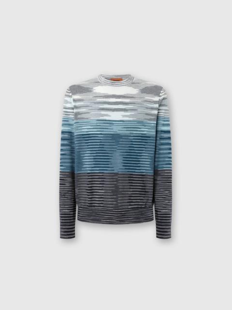 Slub wool crewneck pullover