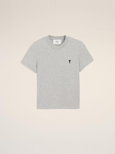 GREY COTTON CROPPED AMI DE COEUR T-SHIRT