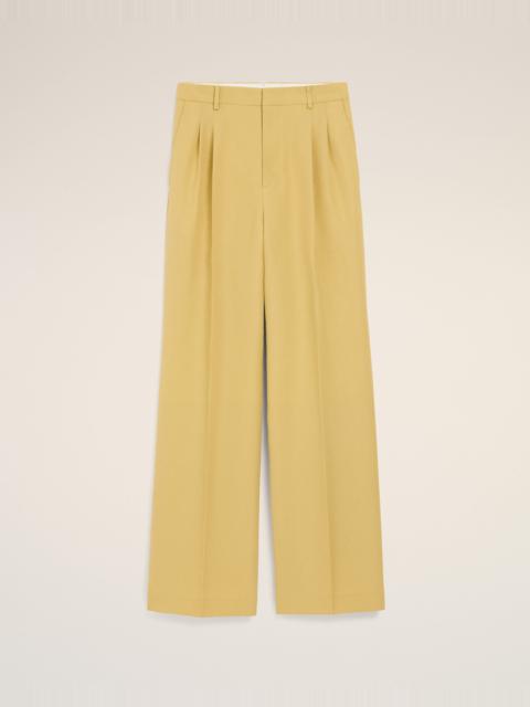 YELLOW NEW WOOL LOW WAIST WIDE TROUSERS