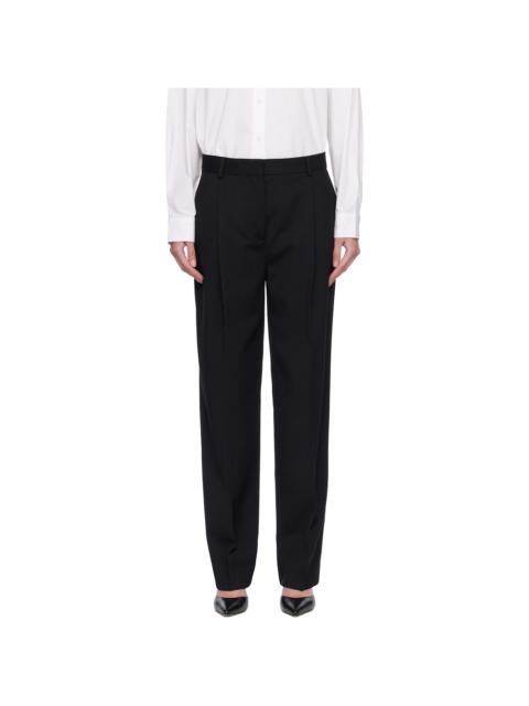 Black Pleat Trousers