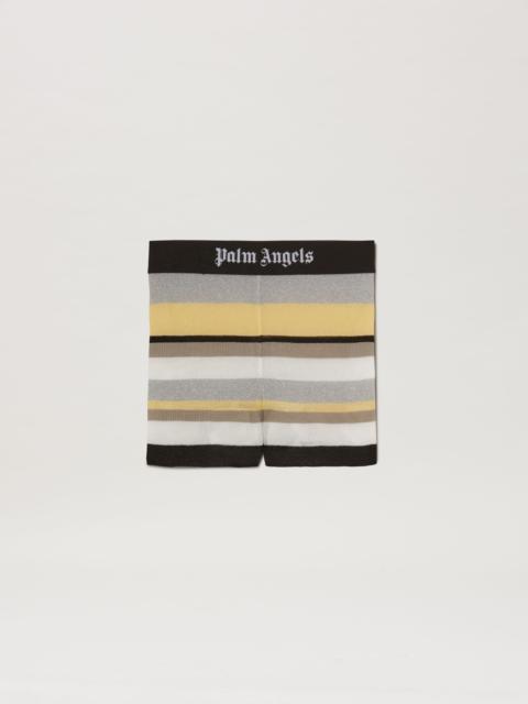 Striped Lurex Knit Logo Short