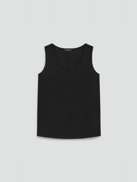 Straight Shell Top in Silk Georgette