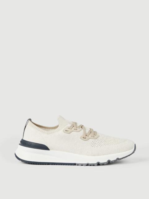 Cotton chiné knit runners