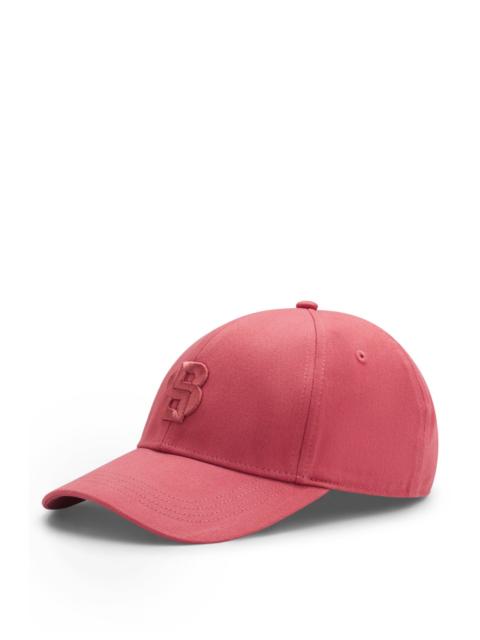 COTTON-TWILL CAP WITH EMBROIDERED DOUBLE B MONOGRAM