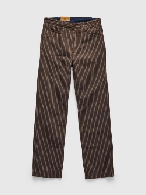 Duster Pant in Brown Stripe