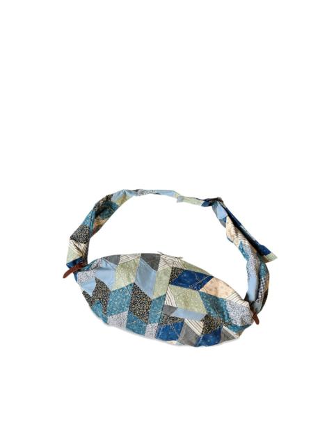 Yabane patchwork-detail bag