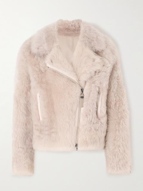 Leather-trimmed Shearling Jacket