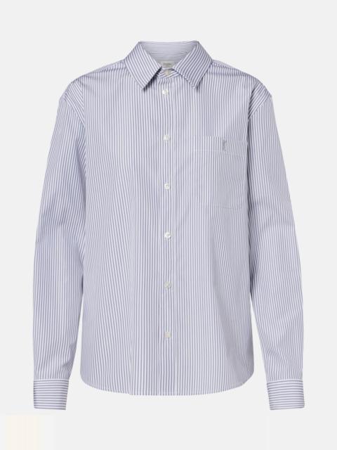 Striped cotton poplin shirt