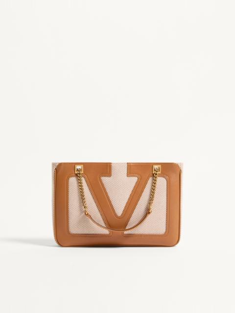 VALENTINO GARAVANI VIVA SUPERSTAR SMALL CANVAS SHOPPING BAG