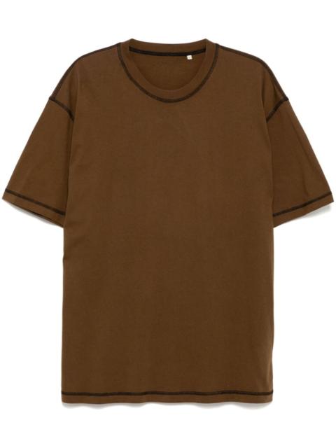 contrast-stitching T-shirt