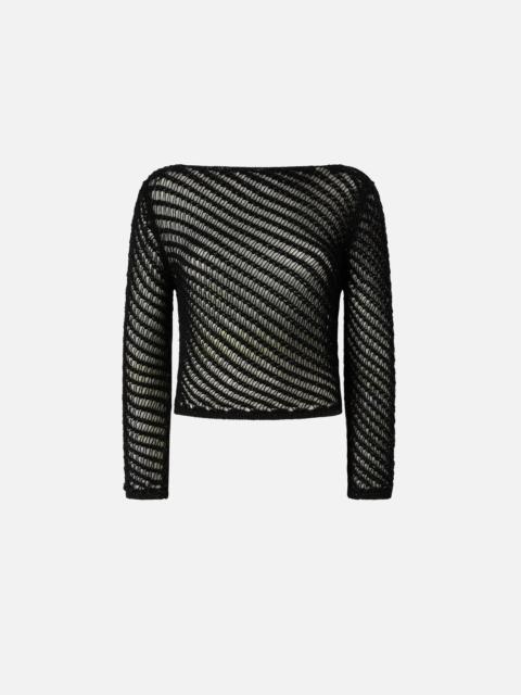 CROCHET EFFECT SWEATER WITH SEQUINS