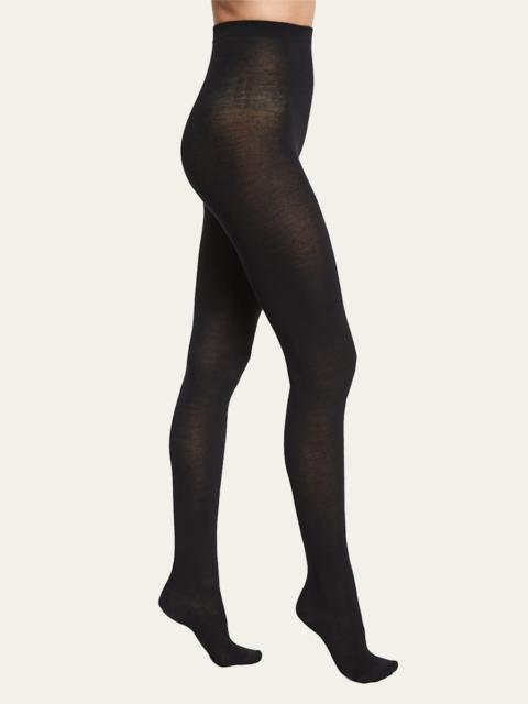 Merino Wool Tights, Black