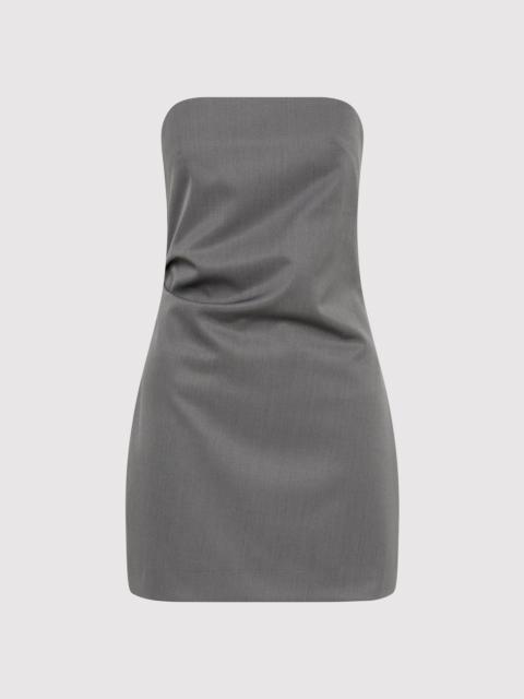 Tuck Mini Dress - Pewter Grey