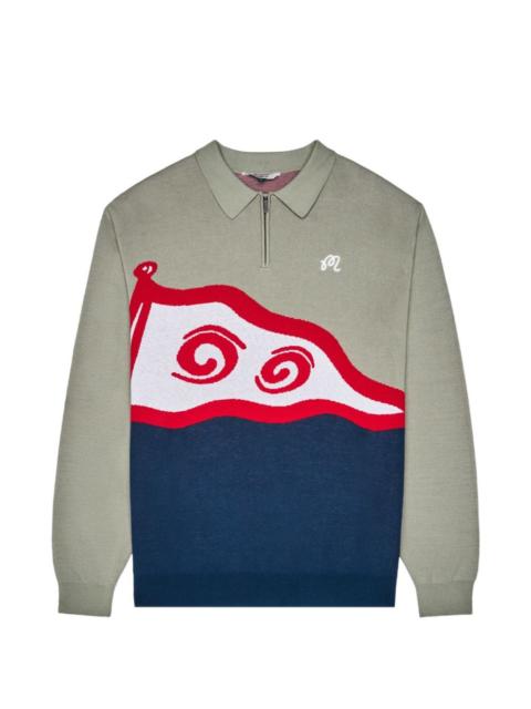 logo-embroidered polo shirt